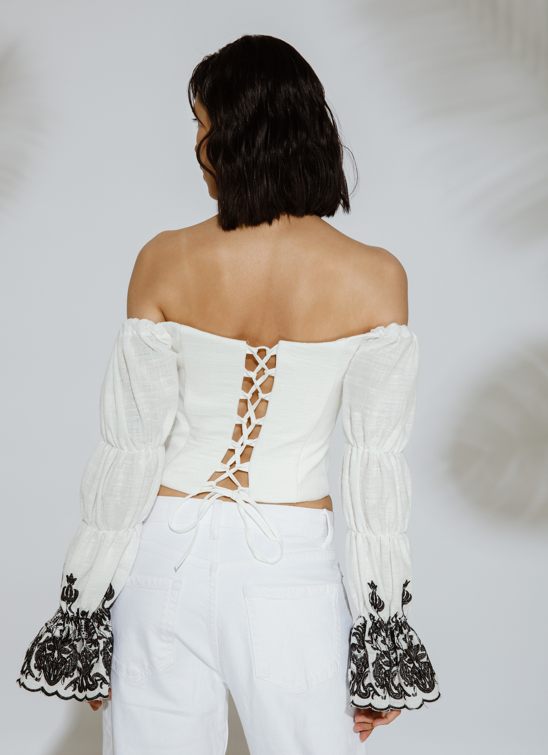 Corset din in brodat KAIA